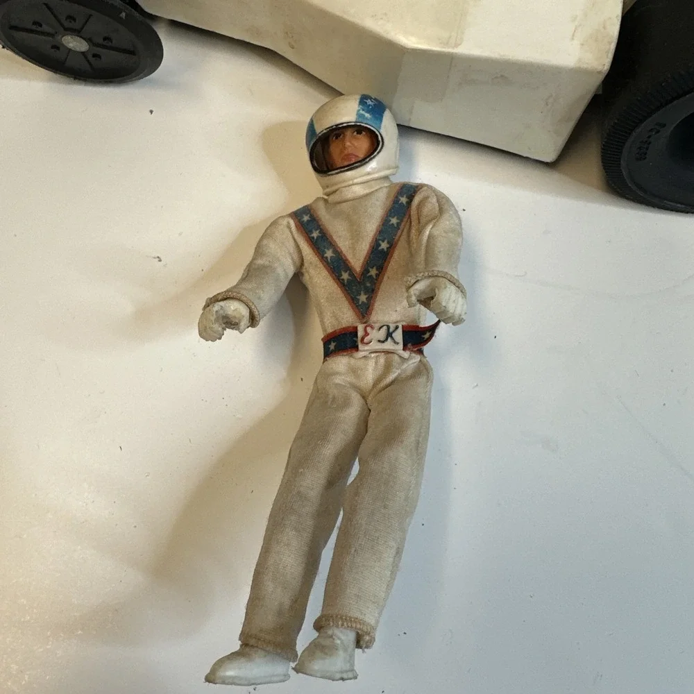Vintage Ideal 1974 Evel Knievel Formula 1 Dragster And Figure